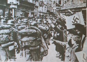 Anschluss: Salzburg'a giren Alman askerleri (Mart 1938)